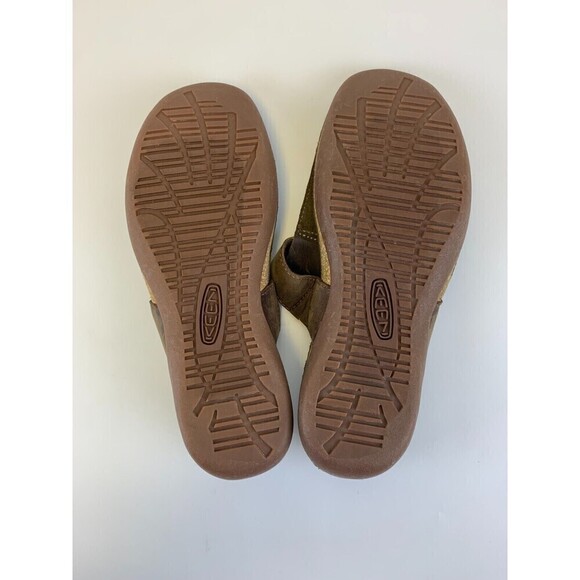Keen Ana Cortez Flip Flop Brown Leather Thong Sandal Slip On 1019245 Womens 10.5 - Picture 9 of 10